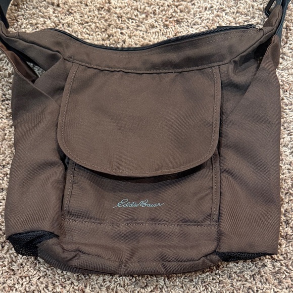 Eddie Bauer Dark Brown Messenger Bag - Picture 2 of 6